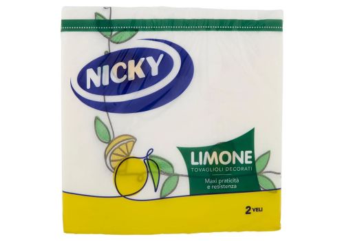 Nicky Limone tovaglioli decorati 2 veli pratici e resistenti 35 pezzi