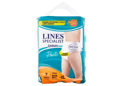 Lines Specialist Unisex Extra pants ipoallergenici tagglia xl 7 pezzi