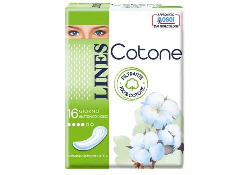 Lines Cotone Giorno assorbenti anatomici distesi 16 pezzi