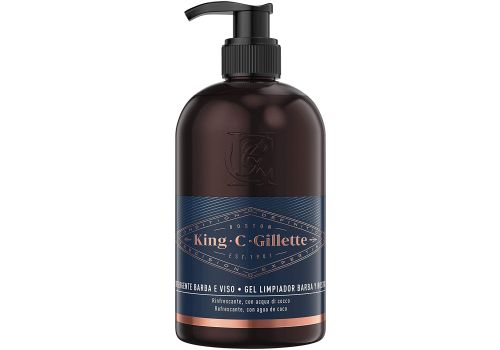 King C.Gillette detergente per viso e barba 350ml