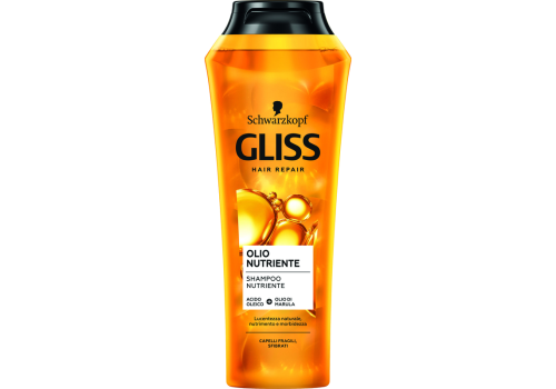 Gliss shampoo olio nutriente per capelli fragili e sfibrati 250ml