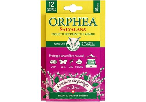 Orphea salvalana anti-tarme foglietti profumati per armadi e cassetti 12 pezzi
