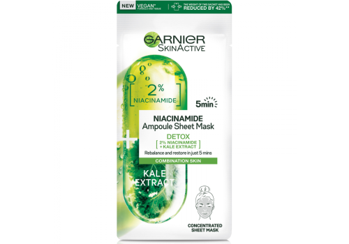 Garnier SkinActive Detox Ampoule maschera viso in tessuto 1 pezzo