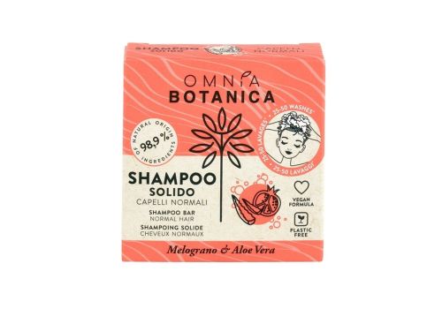 Omnia Botanica shampoo solido melograno e aloe vera per capelli normali 100 grammi