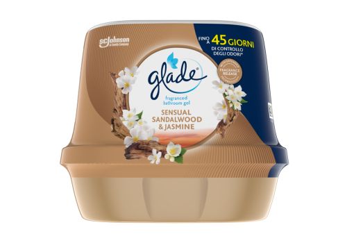Glade gel profumatore bagno sensual sandalwood 180 grammi