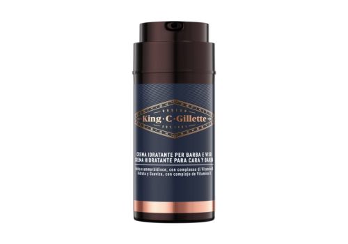 King C.Gillette crema idratante per viso e barba 100ml