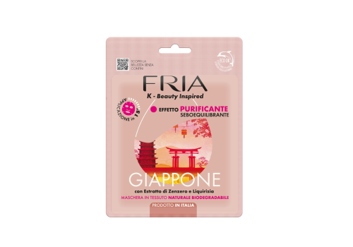 Fria Giappone effetto purificante maschera viso in tessuto biodegradabile 1 pezzo