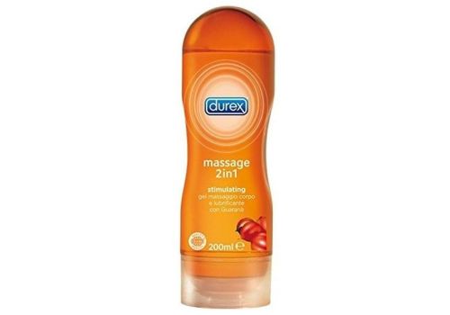 Durex massage 2 in 1 gel lubrificante intimo con estratto di guaranà 200ml