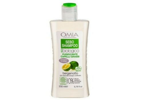 Omia shampoo eco biologico al bergamotto per capelli grassi 200ml