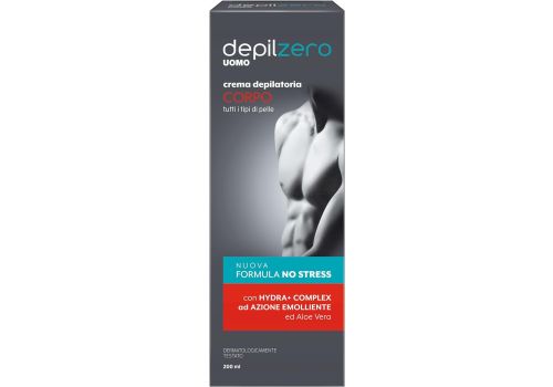 Depilzero uomo crema depilatoria corpo per tutti i tipi di pelle 200ml