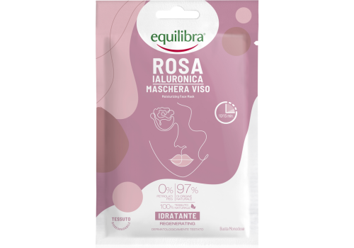 Equilibra Rosa Ialuronica maschera viso idratante in tessuto 1 pezzo