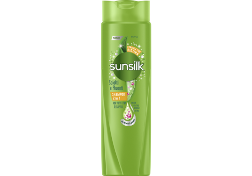 Sunsilk shampoo 2 in 1 sciolti e fluenti morbidezza e volume 250ml
