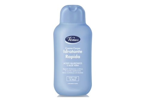 Venus Crema Corpo Idratante Rapida all'Acido Ialuronico E Aloe Vera Per i Tipi di Pelle 250ml