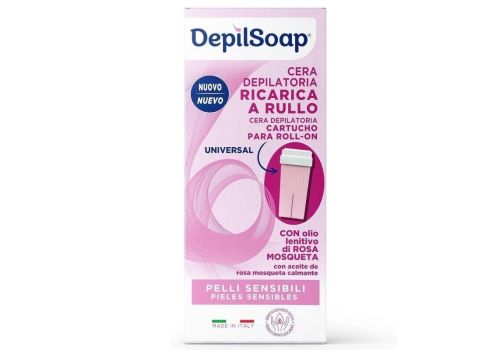 Depilsoap cera depilatoria ricarica roll on rosa 1 pezzo