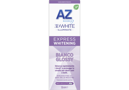 Az 3D White illuminate express whitening dentifricio bianco glossy 50ml