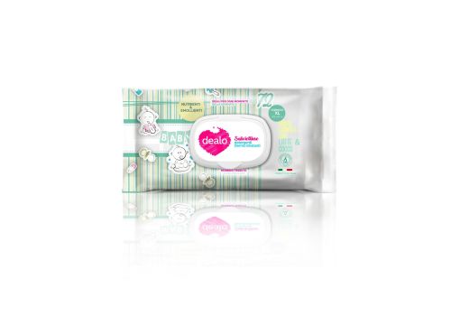 Dealo salviettine xl igienizzanti latte cocco 72 pezzi