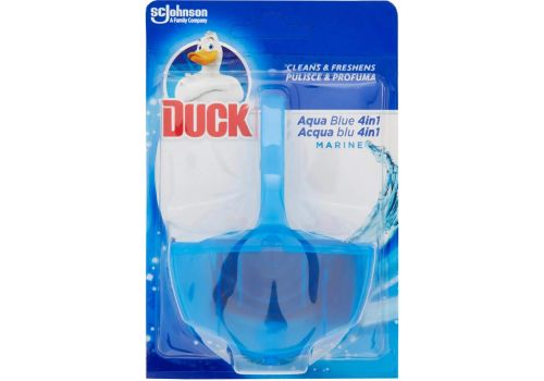 Duck tavoletta wc aqua blue 4 in 1 detergente wc igienizzante profumato 1 pezzo