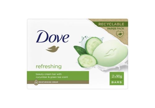 Dove Refreshing sapone solido rinfrescante idratante 2 x 90 grammi
