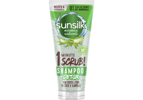 Sunsilk 1 minute scrub shampoo detox per cuoio capelluto e capelli 200ml