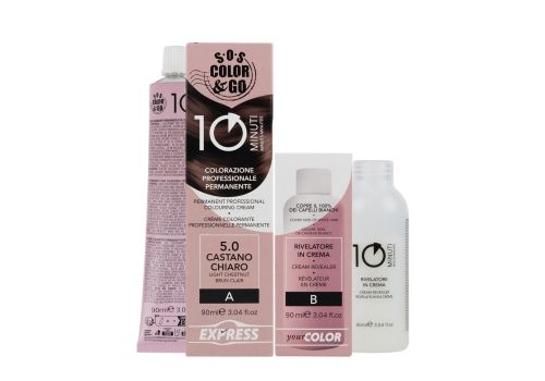 Alama S.O.S Color & Go 5.0 castano chiaro colorazione professionale permanente 90 + 90ml