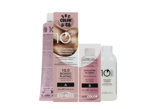 Alama S.O.S Color & Go 10.0 biondo platino colorazione professionale permanente 90 + 90ml