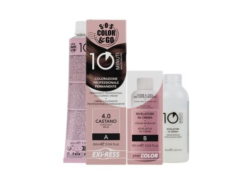 Alama S.O.S Color & Go 4,5 castano mogano colorazione professionale permanente 90 + 90ml