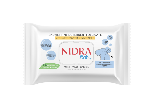 Nidra baby salviettine detergenti delicate 72 pezzi