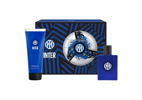 Inter cofanetto con eau de toilette uomo 100ml + shower gel 200ml + pallone