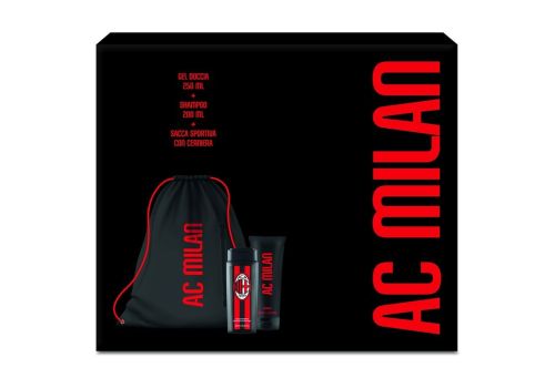 Milan kit con gel doccia 250ml + shampoo 200ml + sacca sportiva con cerniera