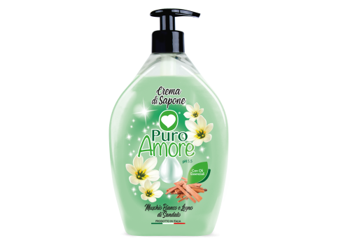 Puro Amore Muschio bianco sapone liquido profumazione delicata 750ml