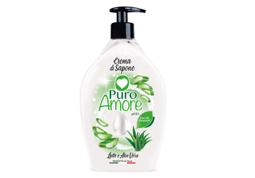 Puro Amore Latte e aloe sapone liquido idratante lenitivo 750ml