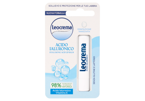 Leocrema acido ialuronico balsamo labbra dratante nutriente e protettivo 5,5ml