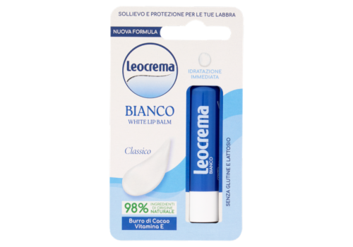 Leocrema bianco balsamo labbra dratante nutriente e protettivo 5,5ml