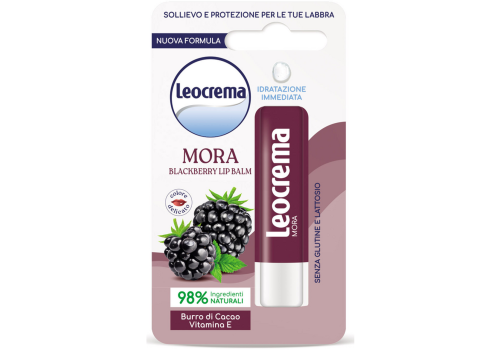 Leocrema mora balsamo labbra dratante nutriente e protettivo 5,5ml