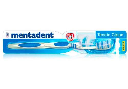 Mentadent Clean spazzolino setole dure con copritestina 1 pezzo