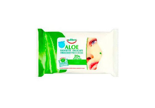 Equilibra aloe salviette struccanti delicate per viso e occhi 25 pezzi