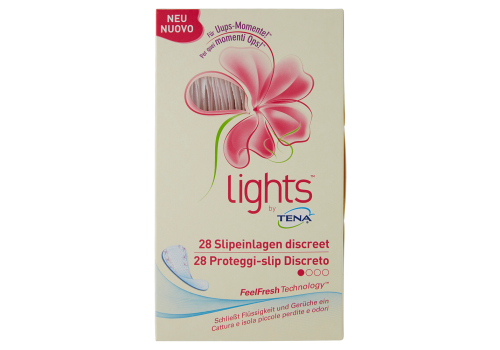 Tena Lights discreto proteggislip protezione sottile e sicura 28 pezzi