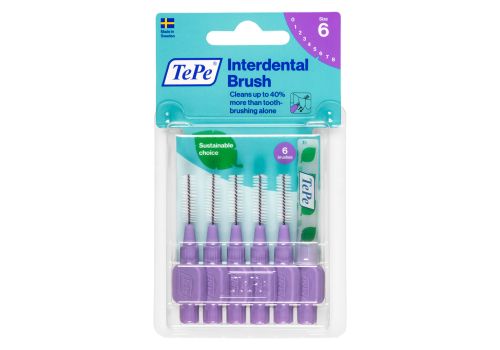 TePe Original Viola ISO 6 scovolino per rimuovere la placca interdentale uso quotidiano 6 pezzi