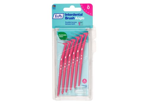 TePe Angle Rosa ISO 0 scovolino angolato per pulire più facilmente i denti posteriori 6 pezzi