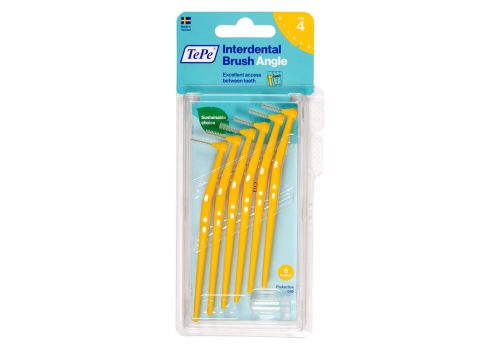 TePe Angle Giallo ISO 4 scovolino angolato per pulire più facilmente i denti posteriori 6 pezzi