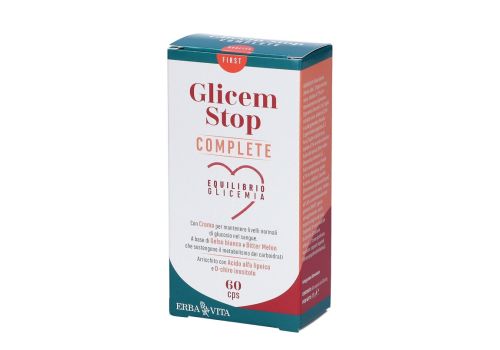 Glicem Stop Complete integratore per l'equilibrio della glicemia 60 capsule | confezione esterna macchiata e danneggiata