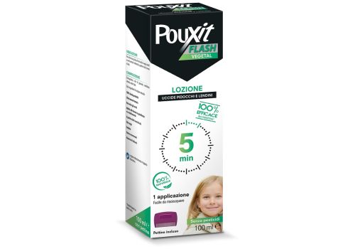 Pouxit Flash Vegetal lozione anti pidocchi e lendini pettine incluso 100ml | offerta speciale