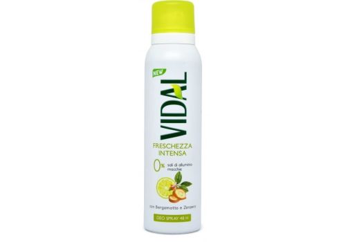 Vidal Freschezza Intensa 48H Bergamotto E Zenzero Deodorante Spray 150ml | senza tappo