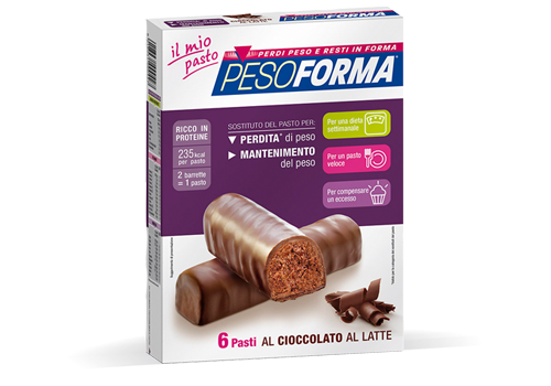PESOFORMA BARRETTE CIOCCOLATO AL LATTE 12PZ