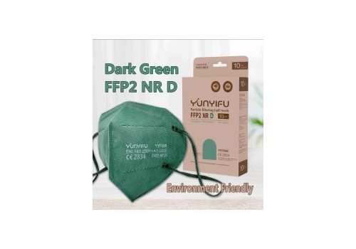 Mascherina FFP2 NR-D verde scuro 10pz