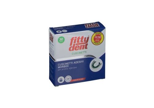 FITTYDENT CUSCINETTI ADESIVI MORBIDI PROTESI INFERIORE 30PZ