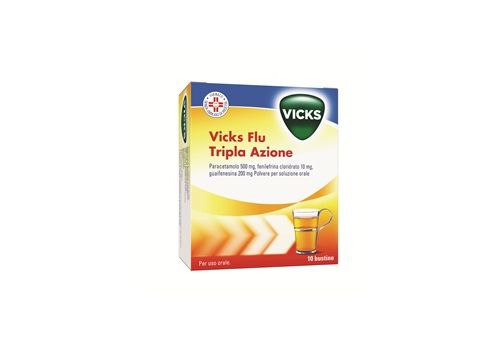 VICKS FLU TRIPLA AZIONE INFLUENZA E RAFFREDDORE 10 BUSTE