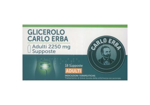 GLICEROLO CARLO ERBA LASSATIVO 18 SUPPOSTE ADULTI