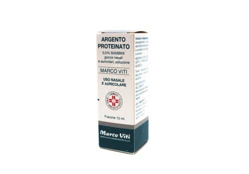 Argento Proteinato Marco Viti 0,5% antisettico naso e orecchie gocce nasali e auricolari 10ml