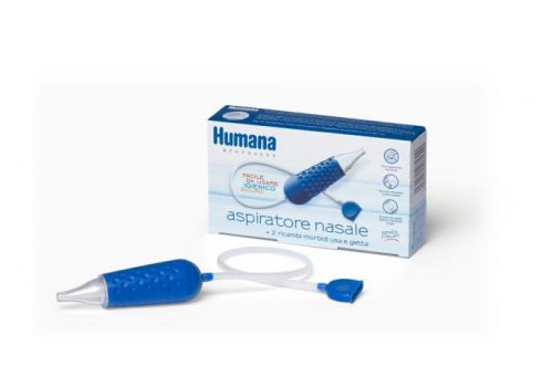 HUMANA BENESSERE Aspiratore Nasale + 2 Ricambi Morbidi usa/getta